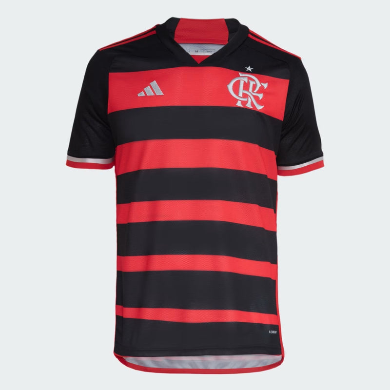 Camisa do Flamengo Home 24/25 s/n Torcedor Masculino - Preto e Vermelho