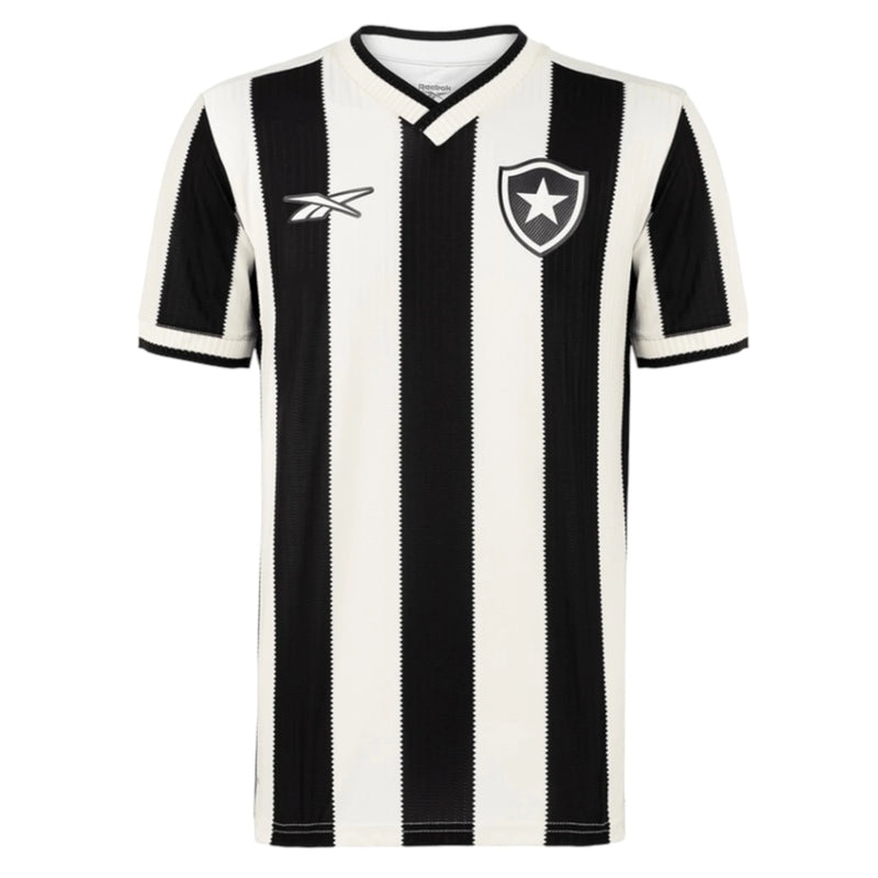 Camisa Botafogo I 24/25 - Torcedor Reebok Masculina - Preta e branca