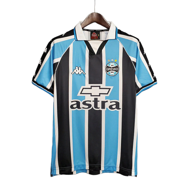 Camisa Grêmio Retrô 2000 Azul e Preta - Kappa